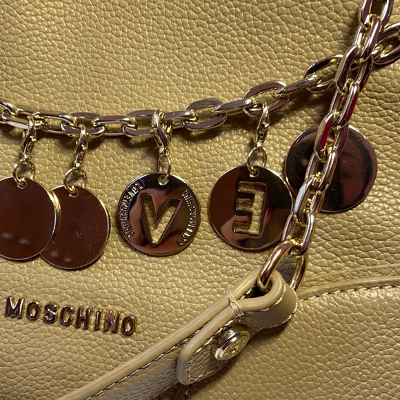 Love Moschino Leather Shoulder Bag with Removable Charms - Picture 7 of 10